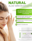 Organic Aloe Vera Lotion - Face & Body Moisturizing Cream with Natural Aloe Vera, Vitamin E Oil, Vitamin C, Retinol Cream, Shea Butter – Anti Aging Face Moisturizer for Women, Dry Skin (8 oz - 2pk)