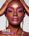 MAKI YIKA 3Pc Metallic Lipstick for Women, Red Pink Brown Glitter, Long Lasting, Full-Coverage Liquid Lip Gloss