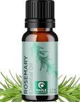 Pure Rosemary Essential Oil for Aromatherapy - Undiluted Rosemary Oil for Hair Skin and Nails - Essential Oil for Diffusers Plus Hair Oil for Enhanced Shine Cleansing and Dry Scalp Treatment