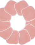 Polyte Premium Hypoallergenic Microfiber Fleece Makeup Remover and Facial Cleansing Cloth, 5 x 5 in, 10 Pack (Light Coral)