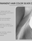 2-in-1 Natural Essence Extract Silver Hair Dye, Caremey No Bleaching SilverGrey & Smoke Grey Hair (2pcs)