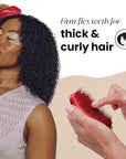 Tangle Teezer Original Detangler Brush, Dry & Wet Hair Brush for Thick & Curly Hair Types, Salsa Red