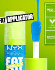 NYX PROFESSIONAL MAKEUP Fat Oil Chillz, Moisturizing, Shiny and Vegan Tinted Lip Gloss - Polar Peppermint (Sheer Blue)