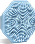 Sud Scrub® Antimicrobial Silicone Face Scrubber, 1 Pack, Gentle Face Exfoliator for Sensitive Skin, Eco Friendly Facial Cleansing Brush, Exfoliating Face Brush for Men and Women (Blue)