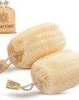 Almooni Egyptian Loofah Exfoliating Body Scrubber, Natural Real Egyptian Shower Loofah Sponge Body Scrubber for Women and Men, for Body and Face That Will Get You Clean - 2 Count (1 Pack)