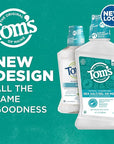 Tom's of Maine Sea Salt Natural Alcohol-Free Mouthwash, Refreshing Mint, 16 Fl Oz (Pack of 6)(Packaging May Vary)