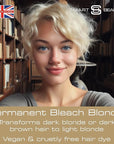 Smart Beauty Blonde Bleach-It, The Ultimate Lightener for Dark Hair, Perfect for Highlighting and Vibrant Pastel Colour, Hair Bleach Kit, Vegan & Cruelty Free