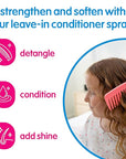 SoCozy 2-in-1 Detangler & Leave In Conditioner Spray (8 Fl Oz, Pack Of 2) - Hair Detangler & Conditioner for Kids with Keratin, Soy Protein & Kiwi Extract