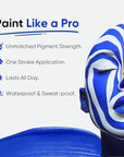 Blue Squid PRO Blue Face Paint Stick - Waterproof Blue Body Paint for Skin Adults & Kids Eye Black Baseball, Eyeblack Softball - Hypoallergenic Twist-Up Non-Toxic Makeup Stick for Cosplay, Sports, SFX