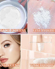 Loose Setting Face Powder,Loose Powder Lightweight & Breathable Women (Ivory)