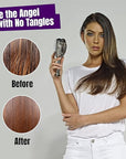 Tangle Angel Detangling Hair Brush - Anti Static Tangle Taming Brush with Soft Bristles - Heat & Water Resistant Pro Detangler Hairbrushes for Women for Fine, Thick, Wavy, & Curly Hair - Titanium
