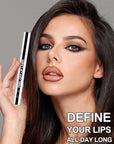 Erinde Peel Off Lip Liner Stain, Long Lasting Tattoo Lip Liner with Tweezer, Matte Finish Peel Off Lip Stain, Waterproof Transfer Proof Lip Stain Peel Off, Non-Stick Cup Nude Lip Stain Lipliner, 04