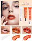 Hydrating Lip Glow Oil-3Pcs Tinted Plumping Lip Oil Lip Plumper, Moisturizing Smooth Lipgloss for Lip Care, Glossy Finish Clear Tint Shiny and Vegan Juicy Lip Gloss,Nourishing Non-Sticky Formula-Set B