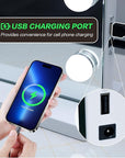 Vanity Mirror with Lights Lighted Makeup Mirror with 15 Dimmable LED Bulbs,3 Color Lighting Modes,USB Charging Port Touch Control,Sturdy Metal Frame Design 24x18 Inch,White
