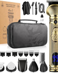 Beard Trimmer Kit for Men - Professional 6 in 1 Hair Clipper Trimmer, Cordless Multi Groomer, Mens Grooming Kit for Beard, Face, Body Nose Electric Razor with Travel Case as Gifts for Him