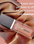 nude envie Lip Gloss - Certified Vegan Lipgloss Cruelty-Free and Paraben Free - Enriched Peptides, Vitamin E and Jojoba Oil (Whisper)