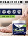 Tea Tree Oil Balm – Moisturizer for Dry Cracked Feet – Instantly Hydrates & Soothes Irritated Skin & Athlete's Foot – Best Foot Care for Women and Men – Made in USA 2PK