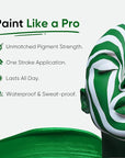 Blue Squid PRO Forest Green Face Paint Stick - Waterproof Body Paint for Adults & Kids Eye Black Baseball, Eyeblack Softball - Hypoallergenic Twist-Up Non-Toxic Makeup Stick for Cosplay, Sports, SFX