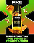 AXE Fine Fragrance Collection Premium Deodorant Body Spray for Men Golden Mango 3 Count With 72H Odor Protection and Freshness Infused with Mango, Mandarin, and Vetiver Essential Oils 4 oz