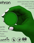 Mehron Makeup Paradise Makeup AQ Refill Size | Stage & Screen, Face & Body Painting, Beauty, Cosplay, Halloween | Water Activated Face Paint, Body Paint .25 oz (7 ml) (AMAZON GREEN)