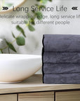 Cosy Family 6 Pack Ultra Soft Microfiber Absorbent Hand Towel, Silk Hemming Towels for Bathroom - Quick Drying - Perfect for Bath, Fitness, Gym, Shower, Hotel, and Spa - 16x28 Inch, Dark Grey