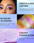 MAKI YIKA Glitter Eyeshadow Gold Liquid Multichrome Eyeshadows Long Lasting Metallic Chameleon Eye Shadow Smudgeproof Holographic Eye Topper Glitters (#7 Bronzer)