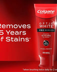 Colgate Optic White Pro Series Whitening Toothpaste with 5% Hydrogen Peroxide, Enamel Strength, 3 oz Tube