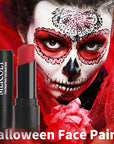 MEICOLY Red Face Body Paint Stick for Halloween SFX Cosplay Corpse Devil Clown Makeup,Red Face Paint for Adults and Kids,Waterproof Eye Black Stick for Baseball Softball Football Lacrosse