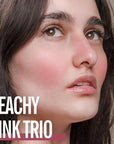 KIMUSE Multi Stick Trio Face Makeup, Cream Blush Skin,PEACHY PINK