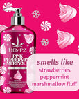 Hempz NEW Pink Peppermint Meringue Body Moisturizer, Body Lotion, Fall and Winter Skin Care for Men & Women, Limited Edition, 17 fl.oz.