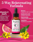 TruSkin Vitamin C Super Serum for Face – All-in-One Anti-Aging Serum with Vitamin C, Retinol, Niacinamide, Hyaluronic Acid & Squalane – Improve Appearance of Dark Spots, Firmness & Texture, 2 Fl Oz