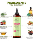 Botanic Hearth 100% Pure Rosemary Batana Oil For Hair Growth | Infused with Biotin, Jojoba & Castor Oil | Hair Oil Repairs Dry Damaged Hair, Strengthening, Healthier - Hair Tonic, 6.7 fl oz