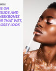 Wonderskin WONDER BLADING Top Gloss - Gold Glitter Lip Gloss, Hydrating and High Shine Finish Lip Makeup (Gold Glitter)