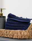 Tens Towels Pack of 60 Washcloths, 12 x 12 Inches, Lighter Weight, Quick to Dry, Super Soft & Absorbent, Gentle Face Towels, Hotel Quality, Perfect for Bathroom, Gym, Spa (Navy, 60 Pack)