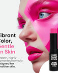 Blue Squid PRO Pink Face Paint Stick - Waterproof Body Paint For Adults & Kids Eye Black Baseball, Eyeblack Softball - Vegan Hypoallergenic Twist-Up Non-Toxic Makeup Stick - Cosplay, Sports & SFX