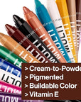wet n wild Color Icon Cream Eyeliner Eyeshadow Multi-Stick, Moisturizing, Nourishing Velvety Cream-to-Powder Buildable & Blendable Formula, Cruelty-Free & Vegan - Cheat Day