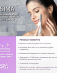 SPA SCIENCES - SIMA Patented Dermaplane Razor for Women Face – Painless 2-in-1 Facial Exfoliation & Peach Fuzz Hair Removal – Anti-Aging – 3 Speeds – Rechargeable – 7 Weeks Treatment