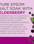 Dr Teal's Epsom Salt Magnesium Soak, Black Elderberry with Vitamin D, 3 lbs (Pack of 4)