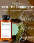 Green Tea & Lemongrass Aroma Oil, Essential Oils Blend for Diffusers and Scent Machines, Citrus, Floral & Green Notes, Aromatherapy, Cold Air Diffuser Compatible, 300 mL