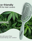 AIMIKE Hemp-Relax Detangler Hair Brush, Eco-Friendly Detangling Brush for Wavy Straight Hair, Vented Hairbrush w/Soft Bristles, Glide Through Tangles with Ease for Women, Kids, Wet & Dry Hair