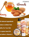 Spa Gift Baskets For Women - Luxury Bath Set With Honey & Almond - Spa Kit Includes Body Wash, Bubble Bath, Lotion, Bath Salts, Body Scrub, Body Spray, Shower Puff, and Towel