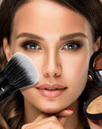 Makeup Brush Kabuki Face Brushes Retractable Travel Blush Kabuki Brush Portable Flawless for Foundation, Powder Blush, Bronzer, Buffing, Liquid, Cream, Cruelty Free with Cover