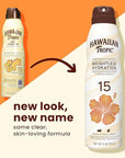 Hawaiian Tropic Weightless Hydration Clear Spray Sunscreen SPF 15 Twin Pack 6oz Each + Face Sunscreen Lotion SPF 30 Travel Size 1.7oz