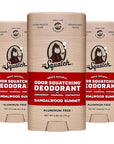 Dr. Squatch Natural Deodorant for Men - Odor-Squatching Aluminum Free - Sandalwood Summit (2.65 oz, 3-Pack)