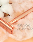 Safety Razor for Women, Men's Single Blade Razor with a Razor Stand with 10 Blades, Double Edge Razor with a Texture Handle, Metal Razor Women, Fits All Double Edge Razor Blades (Rose Gold)