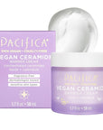 Pacifica Face Cream - Vegan Ceramide Barrier Cream w/Niacinamide & Shea Butter - Hydrating Daily Face Moisturizer Fragrance Free for Sensitive Skin, Vegan, Clean Beauty Allergy & Dermatologist Tested