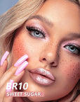 MAKI YIKA 3Pc Metallic Lipstick for Women, Red Pink Brown Glitter, Long Lasting, Full-Coverage Liquid Lip Gloss