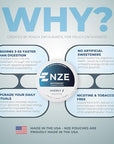 NZE Caffeine Nootropic Pouches (Peppermint) - Nootropic Energy Pouches with 50mg Caffeine, Alpha GPC, L-Tyrosine & L-Theanine with No Sugar or Artificial Sweeteners - 15 Nicotine Free Pouches Per Can