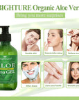 Aloe Vera Gel, 100% Aloe Vera Organic from Freshly Cut Aloe Leaves, Skin Care for Deeply & Rapidly Soothing, Firming, After Shave, Sunburn Relieve, etc