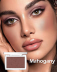 Powder Blush Palette, Matte Powder Makeup Blush for Cheeks, Natural Glow Face Blush Contour Palette, Lightweight, Smooth, Highly Pigmented Buildable Color, Long-lasting All-Day Face Enhancing-Mahogany